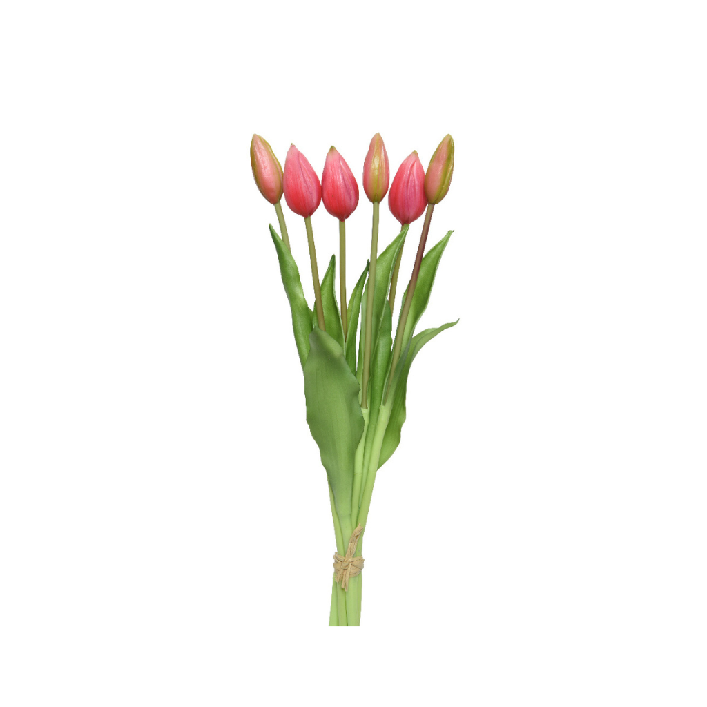 Decoris Tulpen Bos 6 stuks Fuchsia 40 cm
