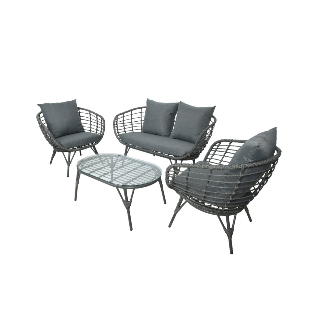 Outdoor Living loungeset 4 zits Evora grijs