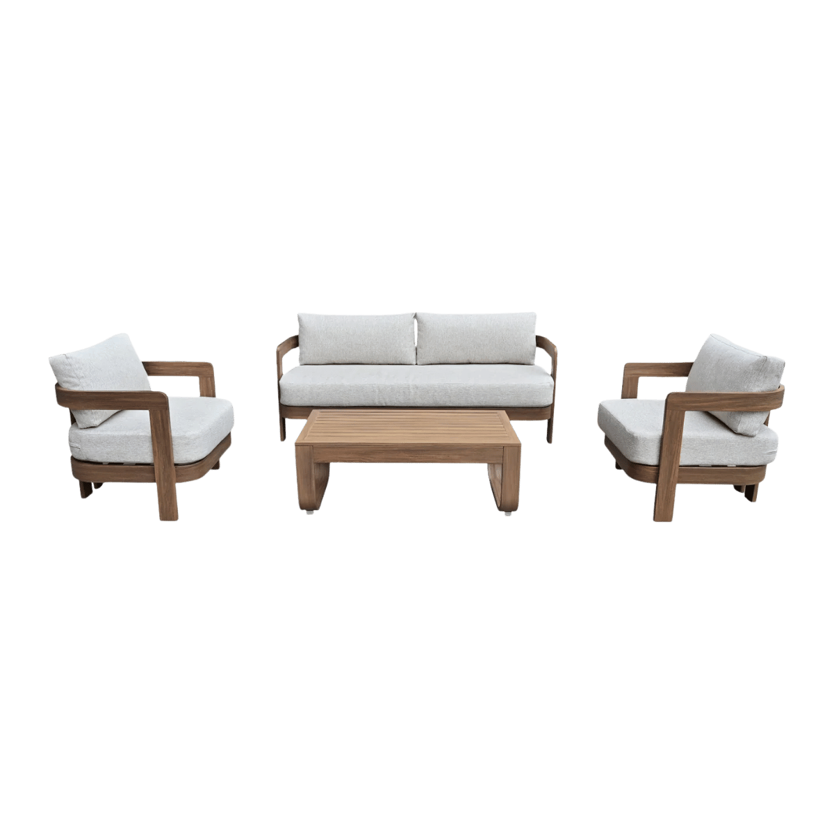 SenS-Line Stoel-bank Loungeset Santiago Aluminium Houtlook