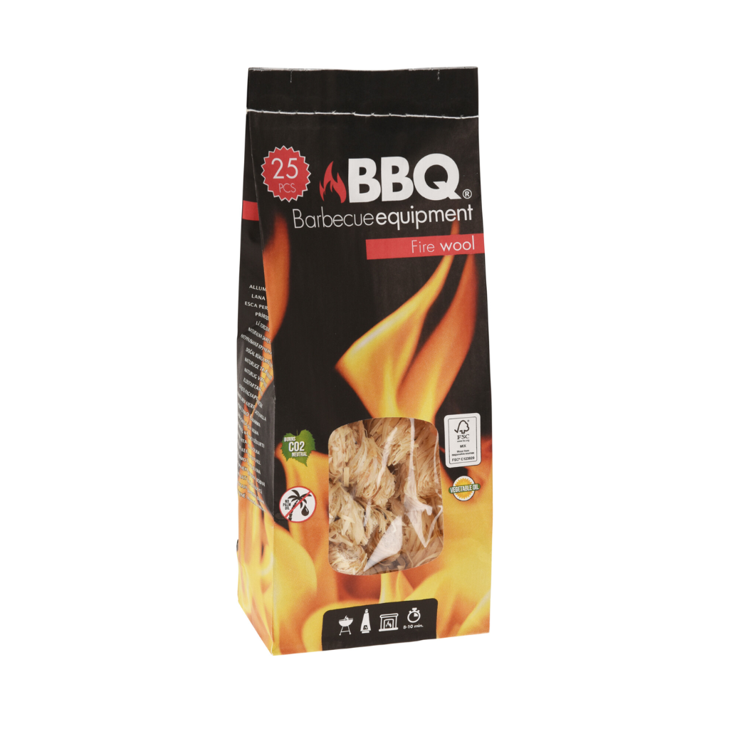 BBQ Aanmaak Houtwol Krullen 25 stuks
