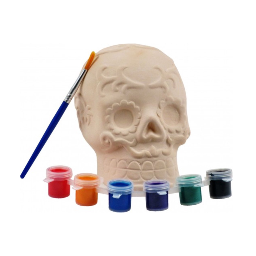 Halloween schilderset doodshoofd 10 cm