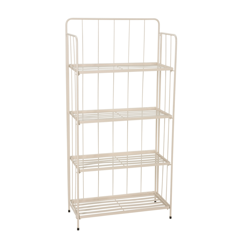 Pro Garden Plantenrek Vouwbaar 4-laags Wit 58 x 27 x 118 cm