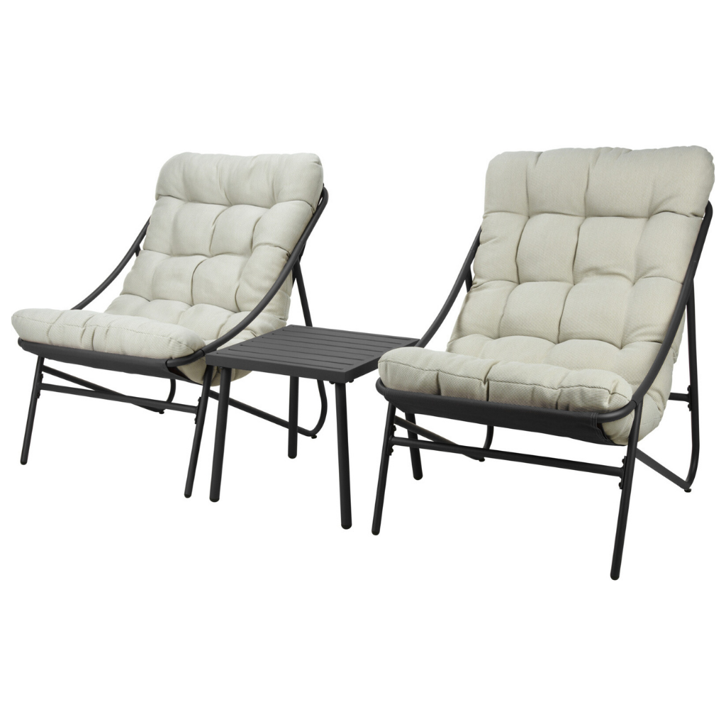 De Bosrand Loungeset 2-zits met Kussens Zwart
