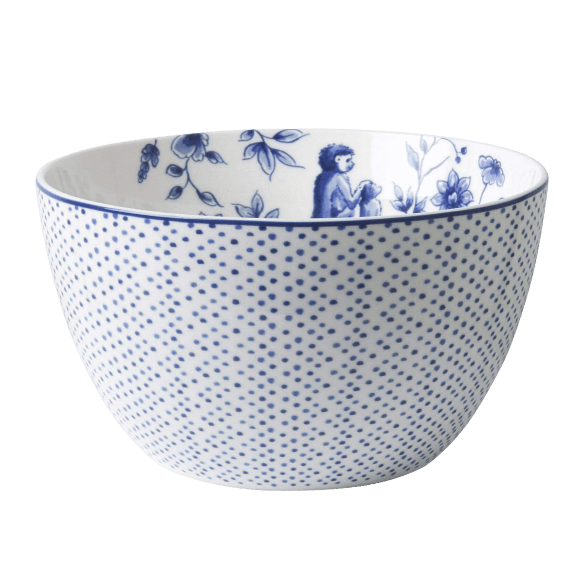 Heinen Delfts Blauw Soepkom Aapjes