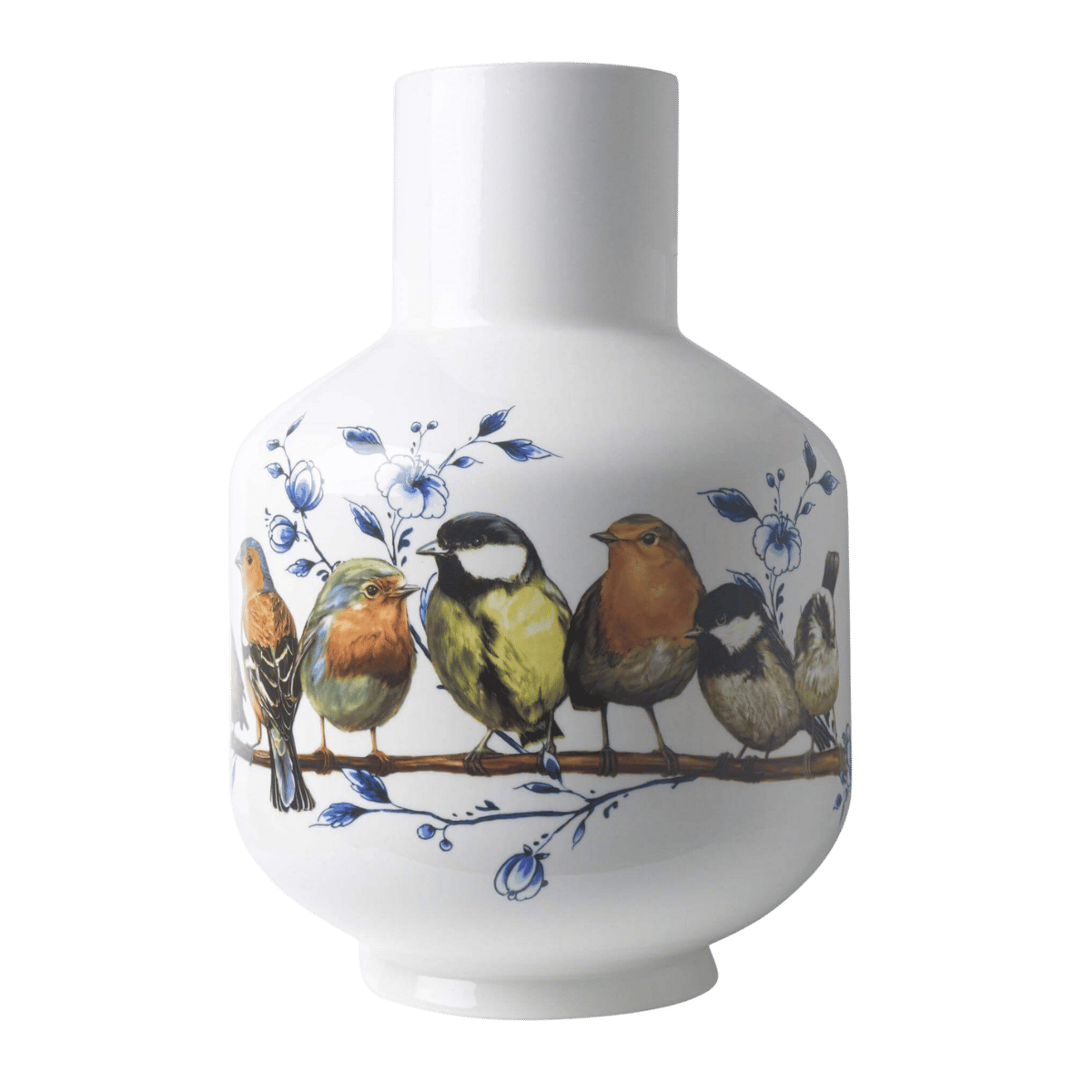 Heinen Delfts Blauw Hoge Bolvaas Bosvogels