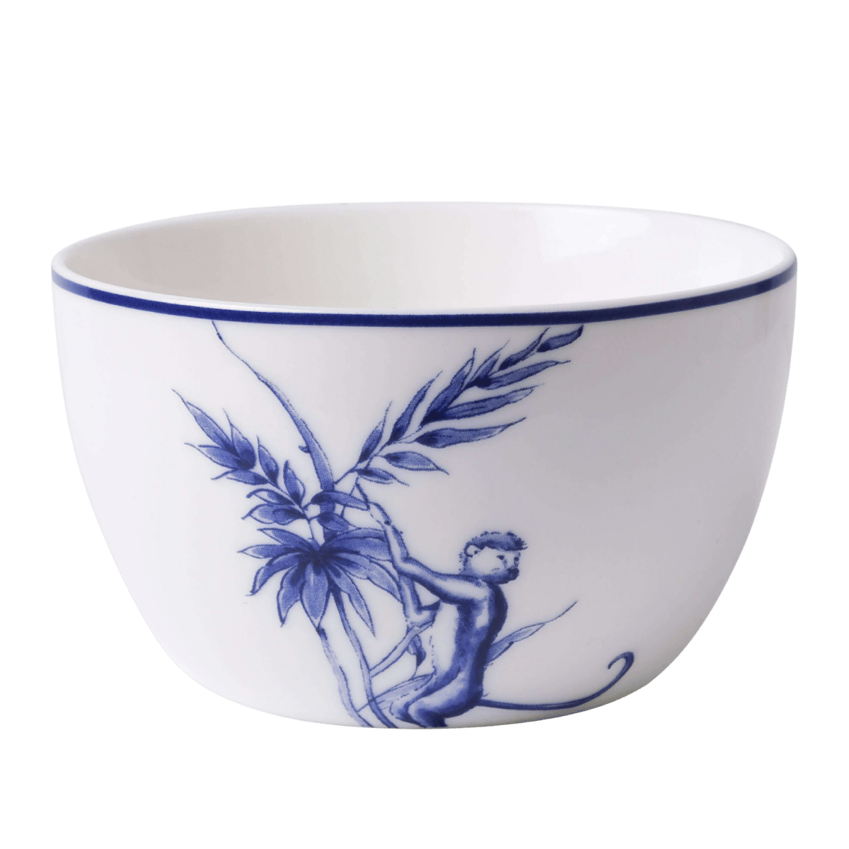 Heinen Delfts Blauw Dipschaaltje Aapjes