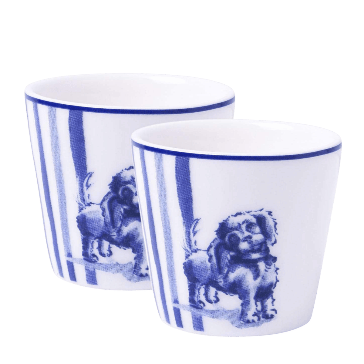 Heinen Delfts Blauw Eierdopje Teckel Nhaan 2 stuks