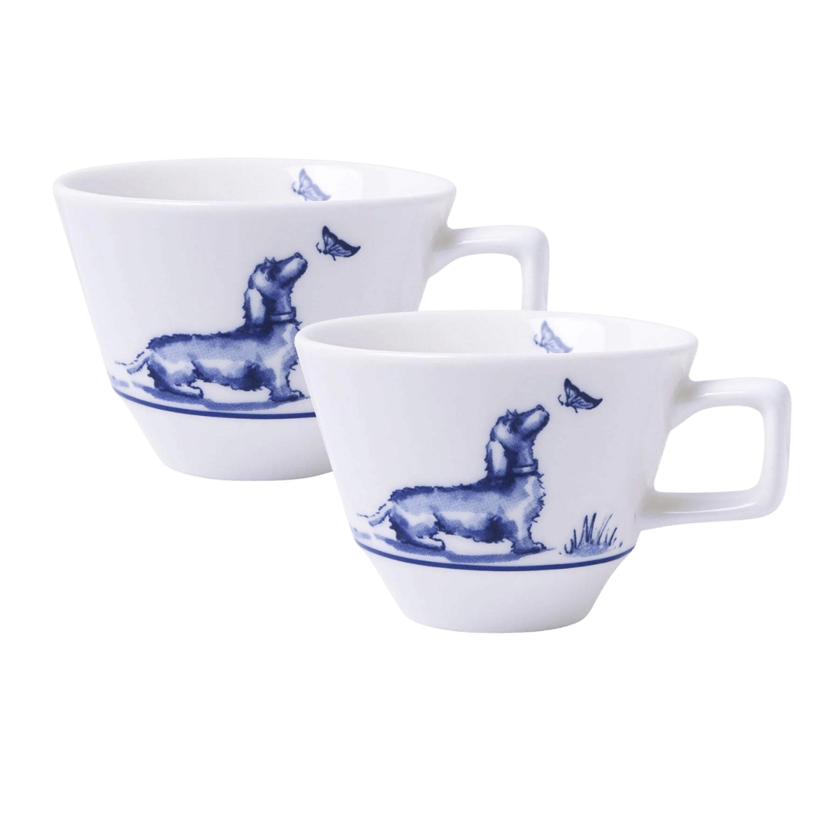 Heinen Delfts Blauw Espressokopje Teckel Nhaan 2 stuks