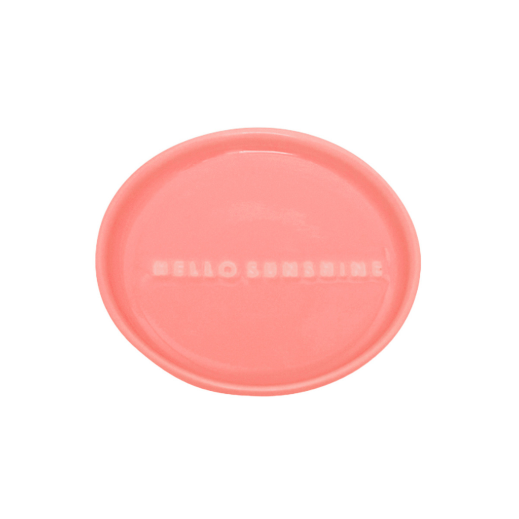 Vondels Ceramic Petit Four Plate Hello Sunshine Peach Ø8.5cm