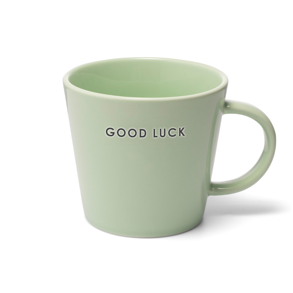 Vondels Ceramic Cappuccino Cup Good Luck light green 250ml
