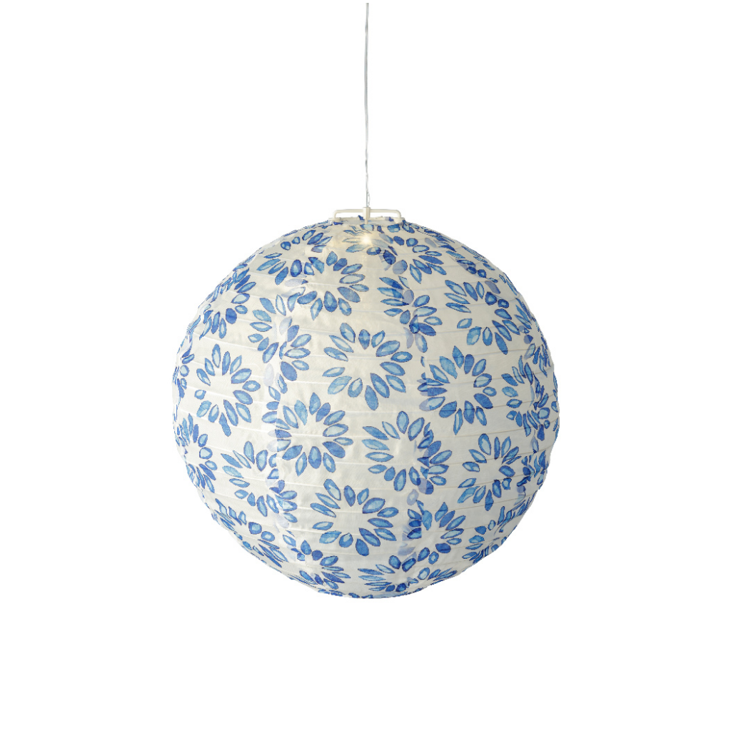 Lumineo Solar lantaarn blauw wit 40 cm
