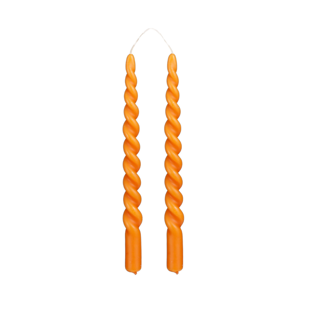 Mica Decorations dinerkaars twist oranje 29 cm