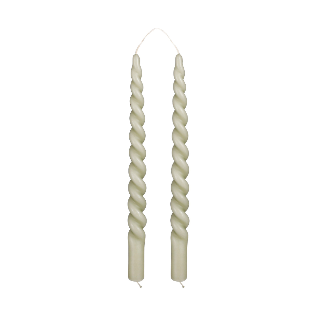 Mica Decorations dinerkaars twist lichtgroen 29 cm