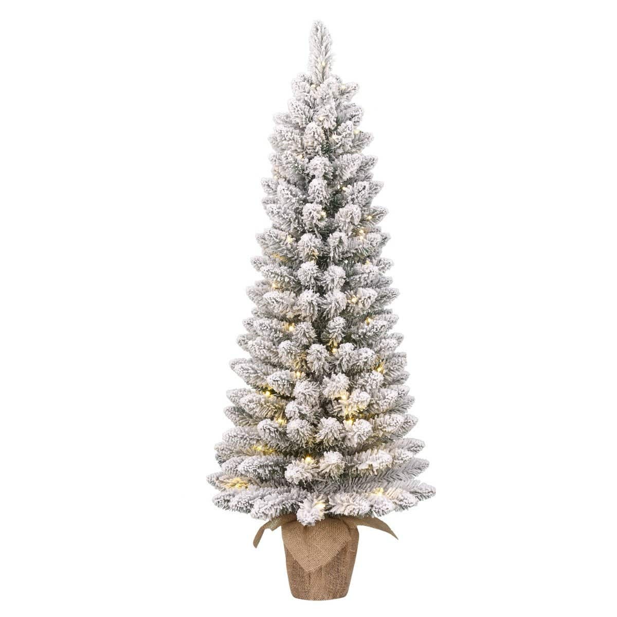 Black Box Trees kunstkerstboom mini sneeuw Gerlos met verlichting 90 x 41 cm
