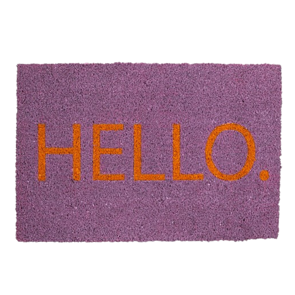 Mica Decorations deurmat hello lila 60 x 40 cm