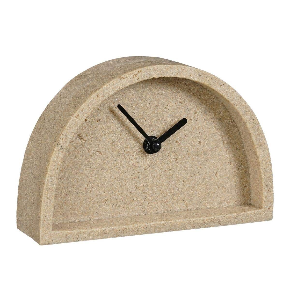 Mica Decorations Tafelklok Creme 19.5 x 6 x 12 cm