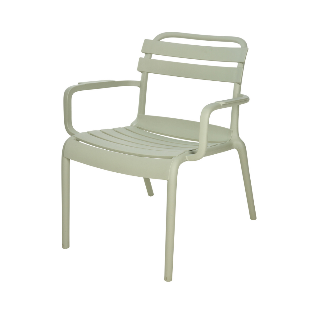 Stapelstoel groen kunststof 76.3 x 74 x 48 cm