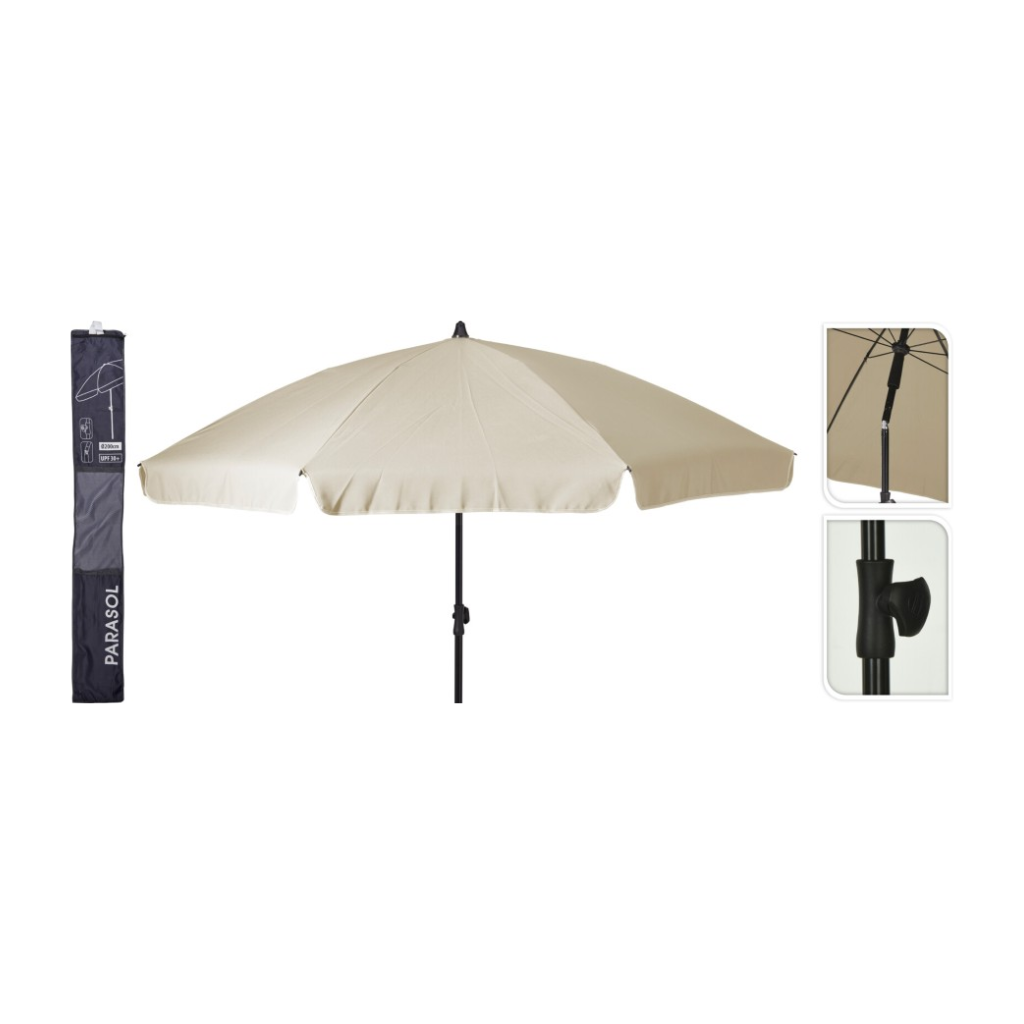 Pro Garden Stokparasol Crème Ø 185 cm