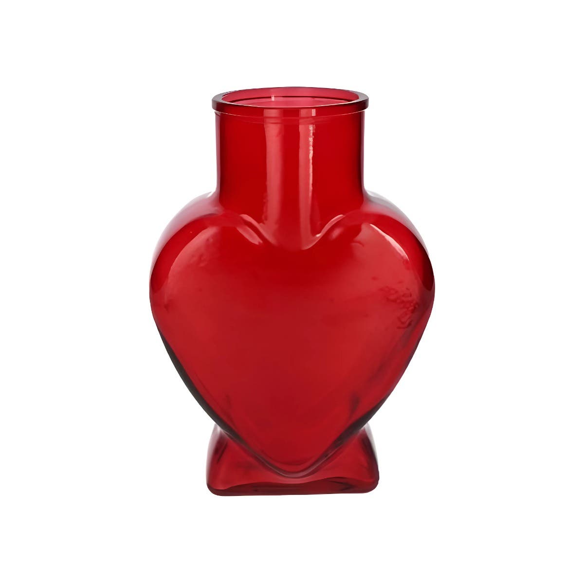 Vaas glas Lovely rood 15.5 x 22 cm