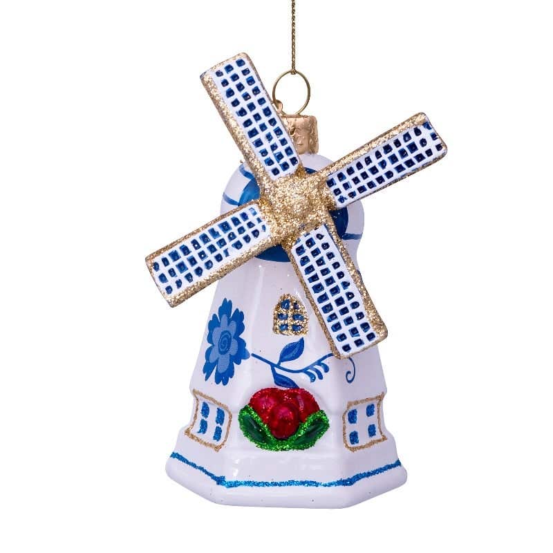 Vondels Kersthanger delfts blauwe molen 10 cm