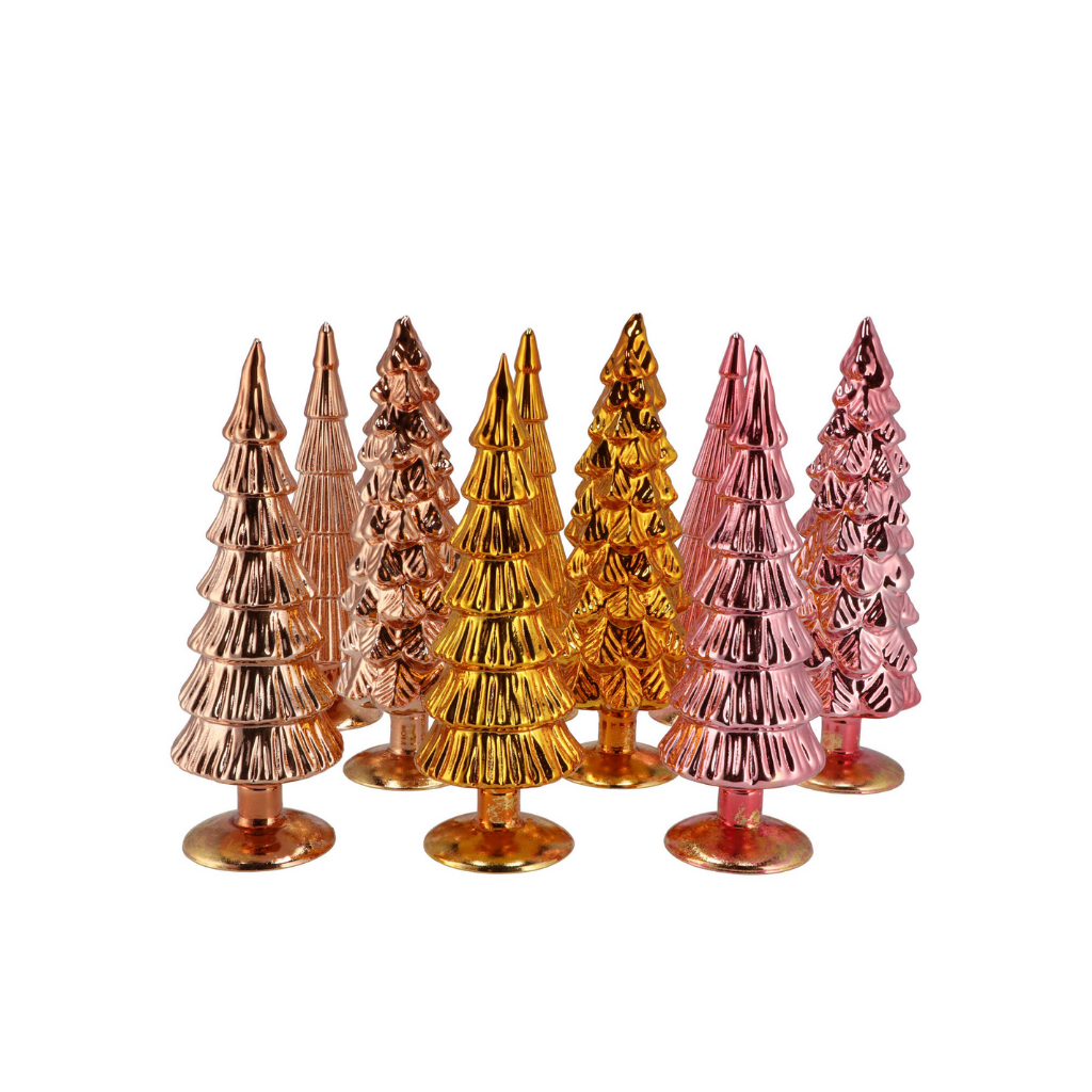 Twinkle Earthy Terra Glass Tree Metallic Ass 9x30cm