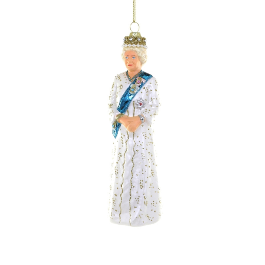 Cody Foster Queen Elizabeth white kerstornament