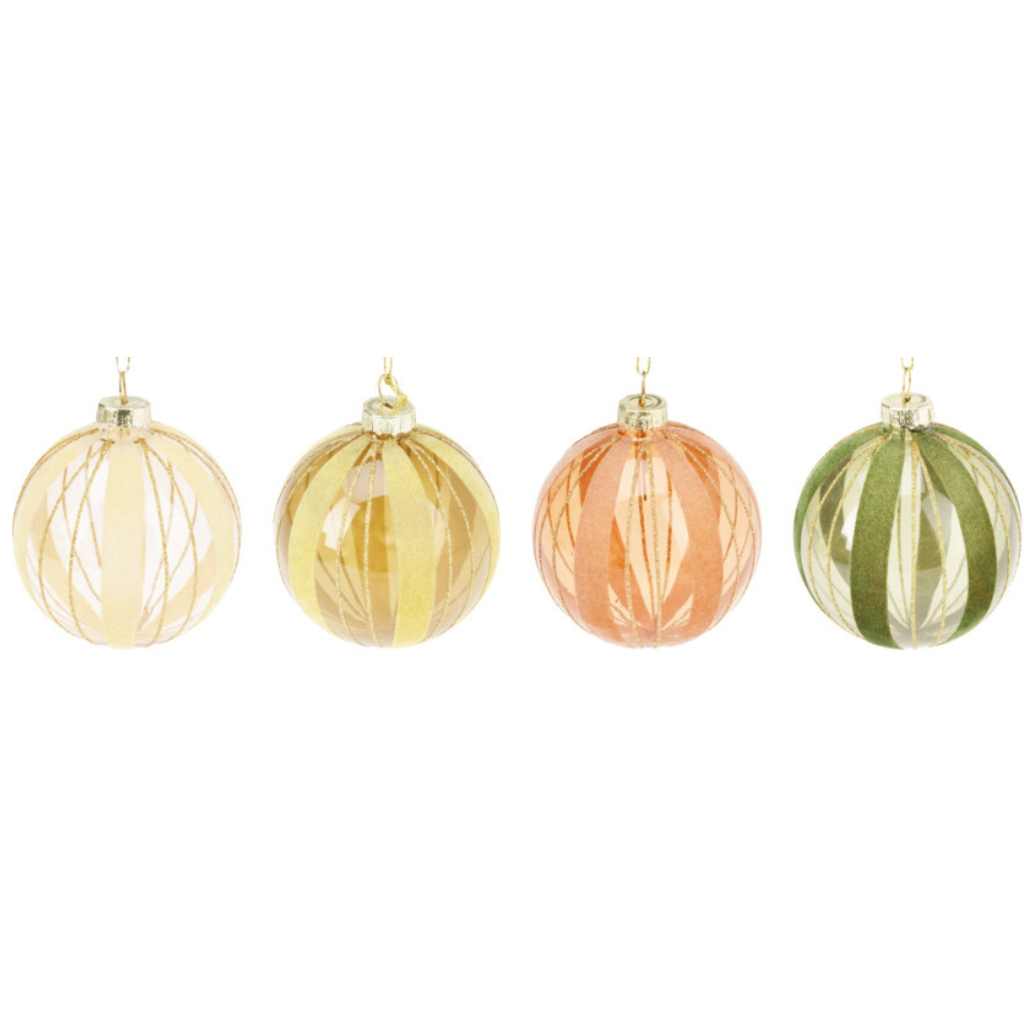 Kerstbal velvet 8 cm