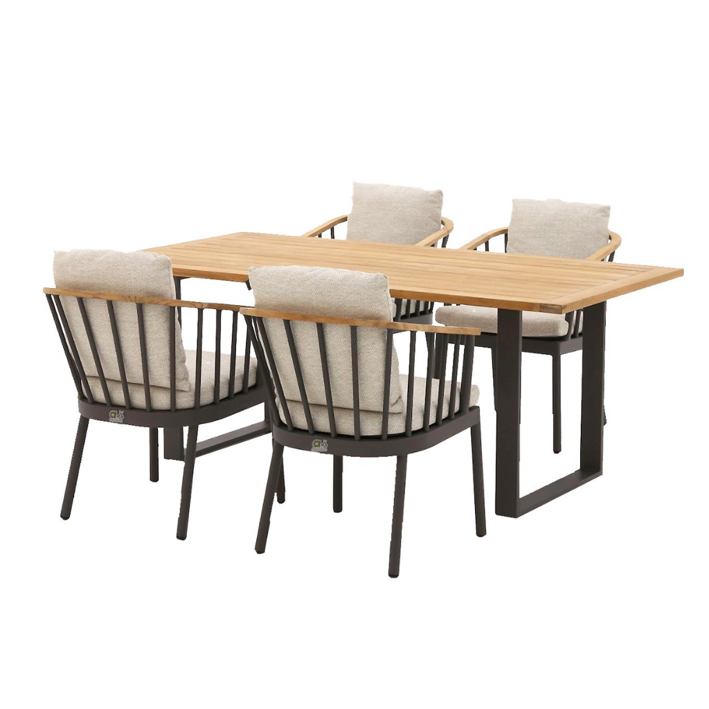 Apple Bee Diningset 4-zits Condor Zwart