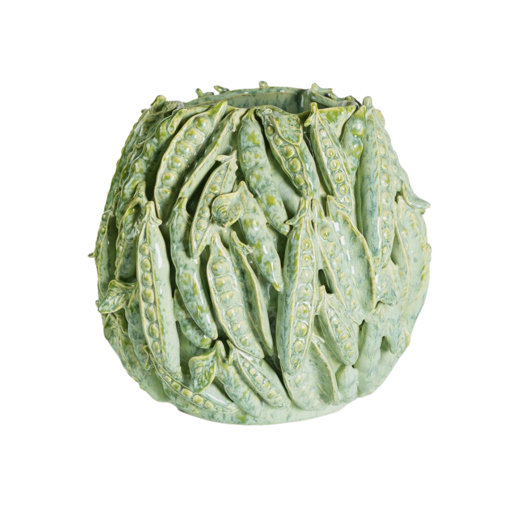 Des Pots Vaas met peulen groen 31 x 34 cm