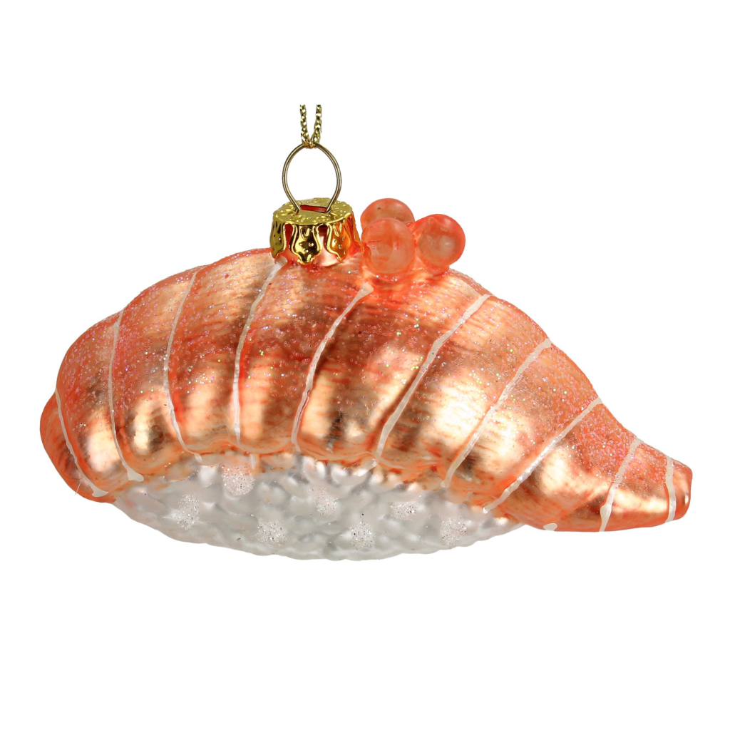 Kersthanger Sushi Zalm Glazen Oranje 8.9 cm