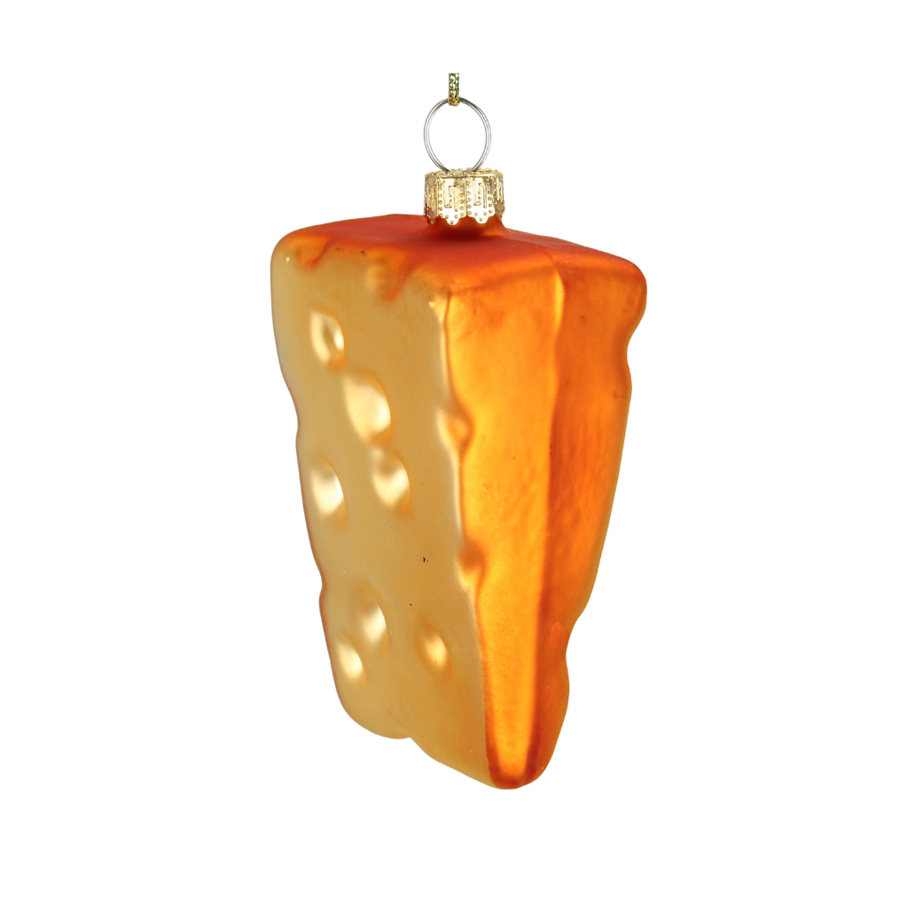 Kersthanger Kaasglas Geel 8.3 cm