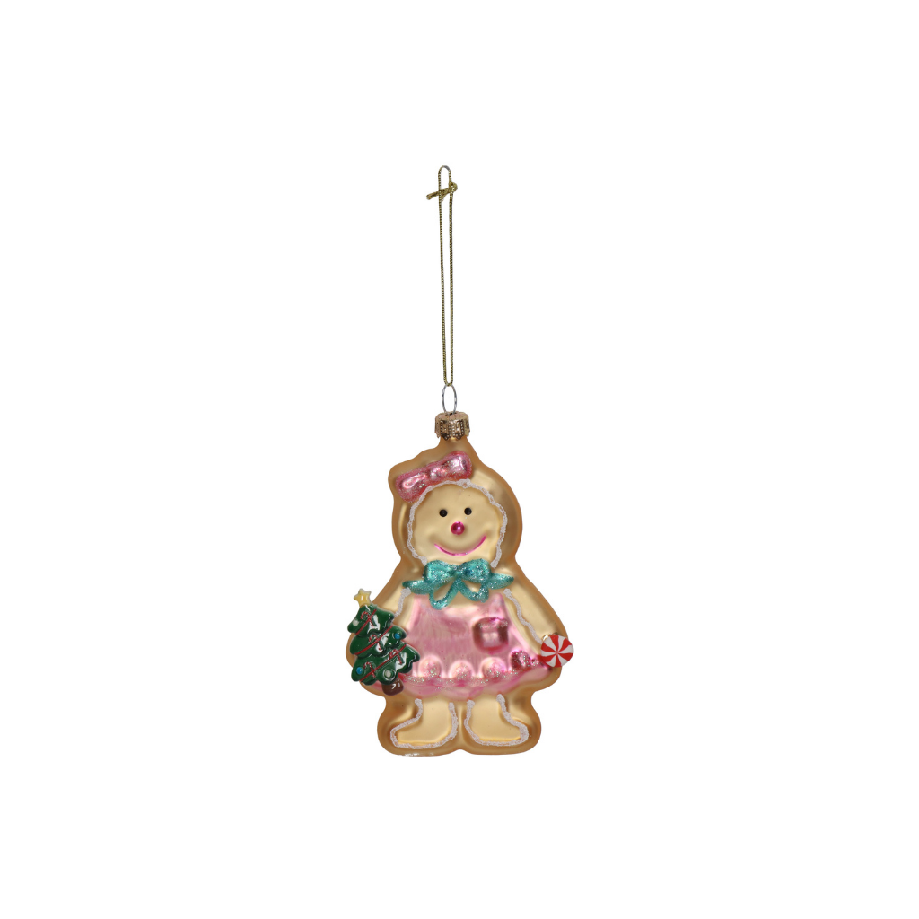 Kersthanger Peperkoek Glas Multi 11 cm