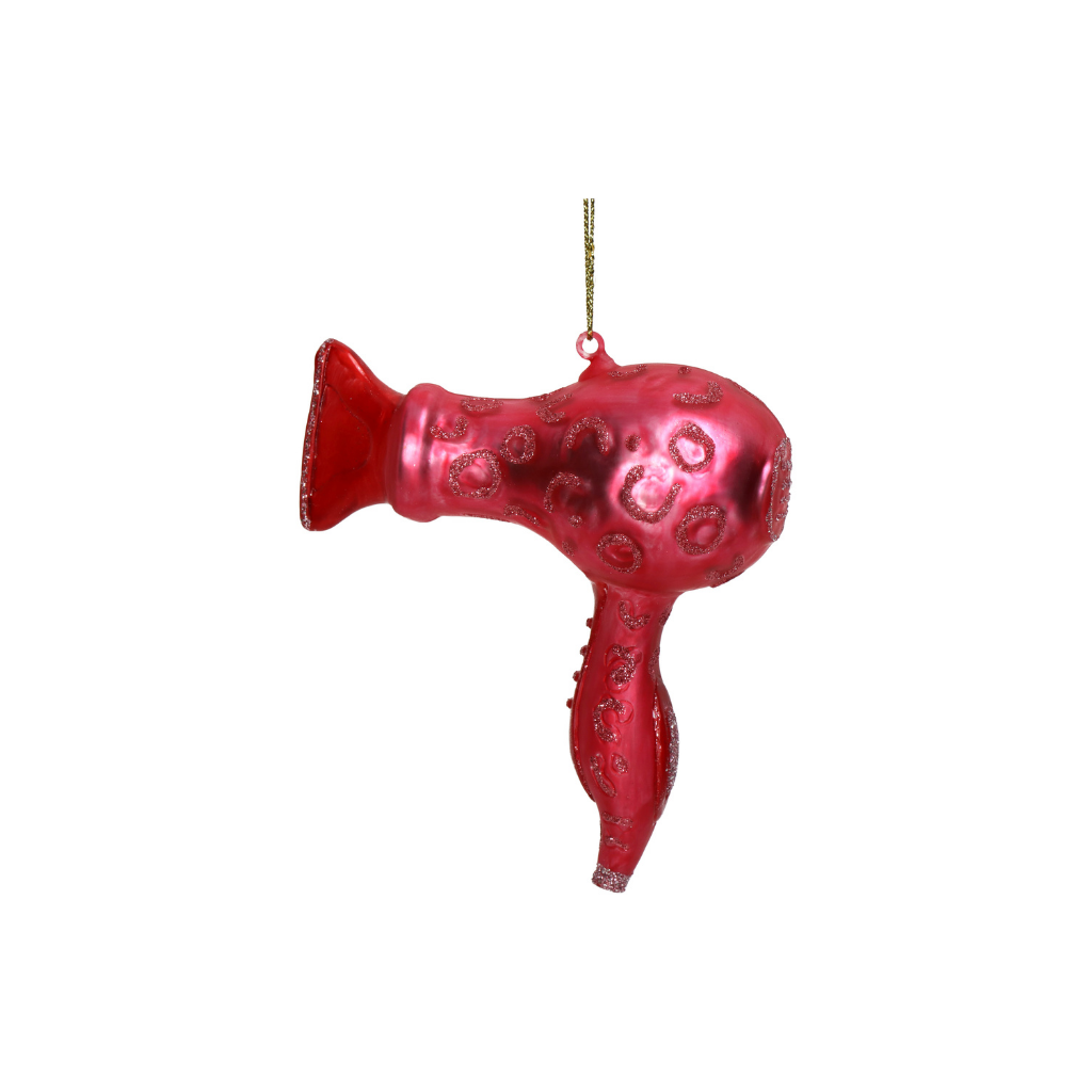 Kersthanger Haardroger Glas Roze 10.8 cm
