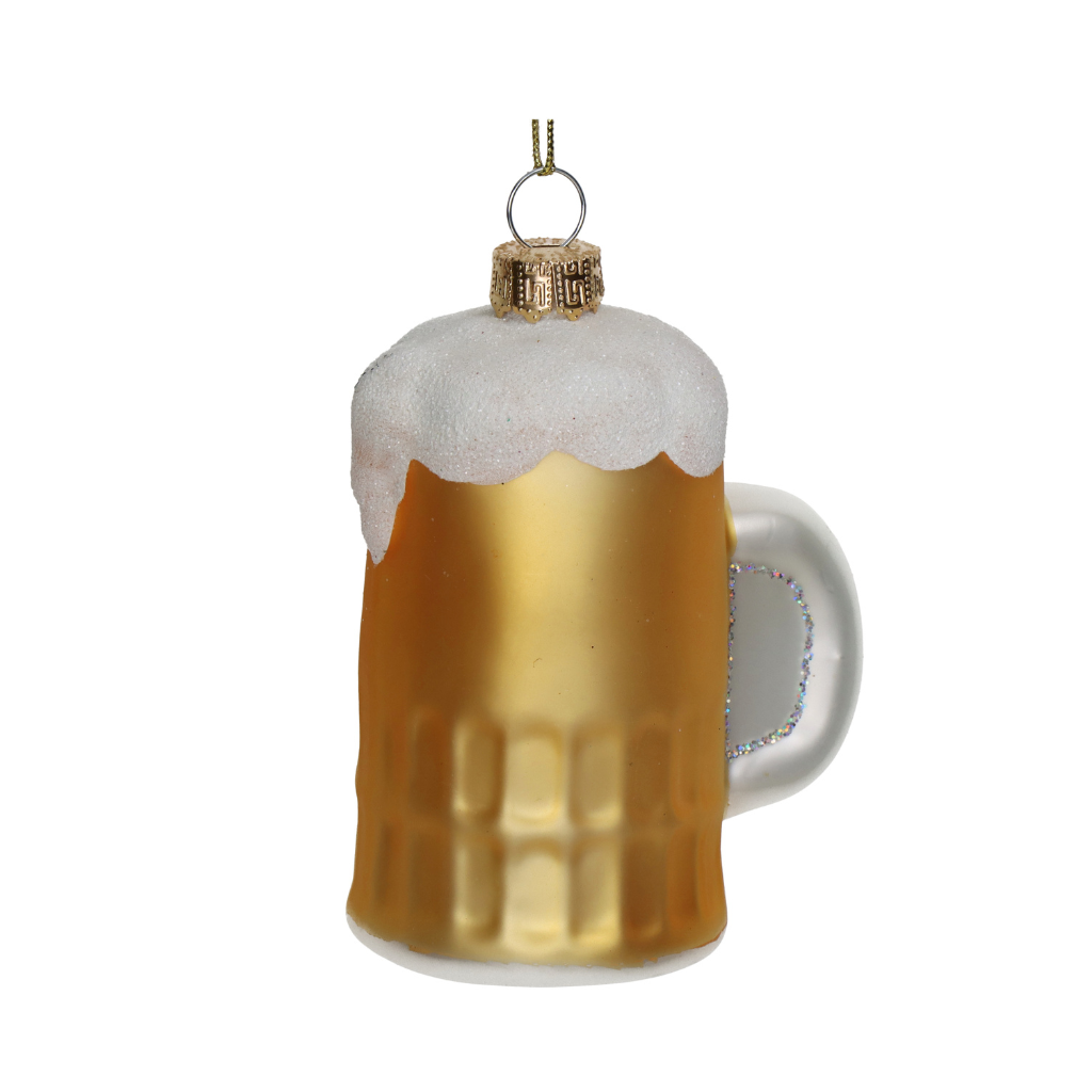 Kersthanger Bier Trek Glas Geel 9.1 cm
