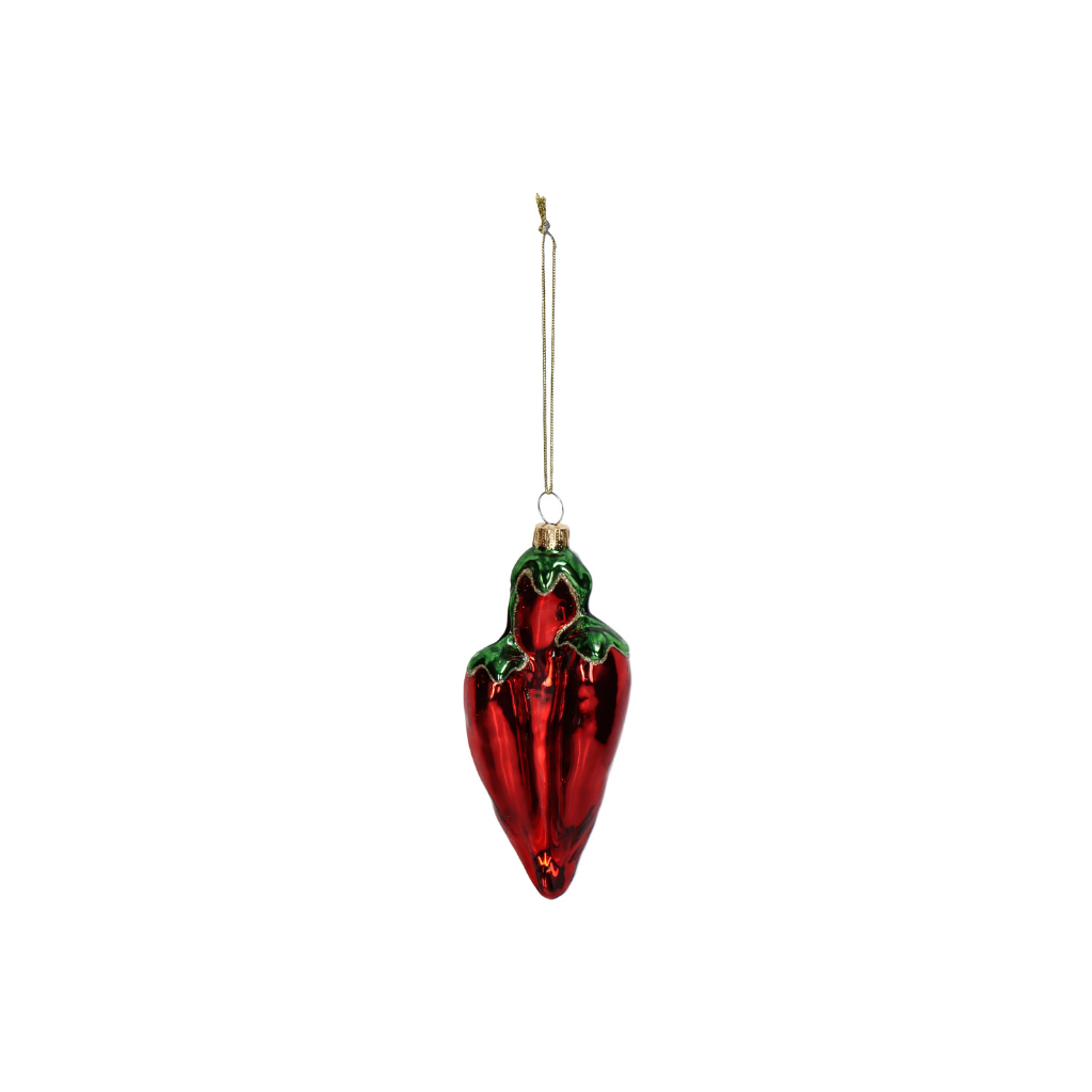 Kersthanger Rood Peper Glas Rood 12.6 cm