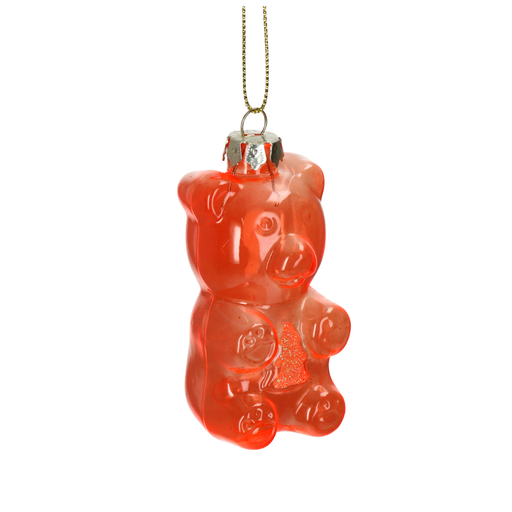 Kersthanger Snoep Bierglas Oranje 8.3 cm