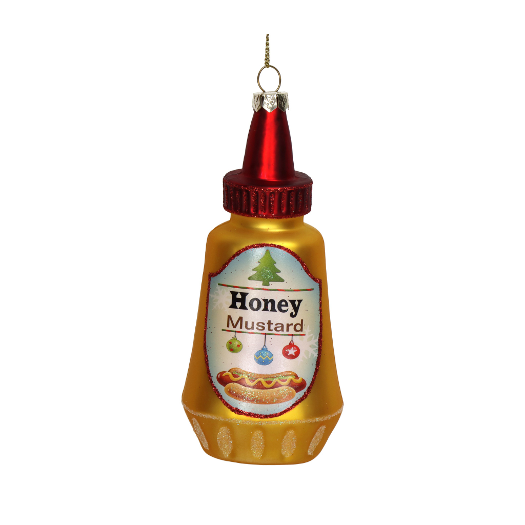 Kersthanger Honing Mosterdglas Geel 13.3 cm