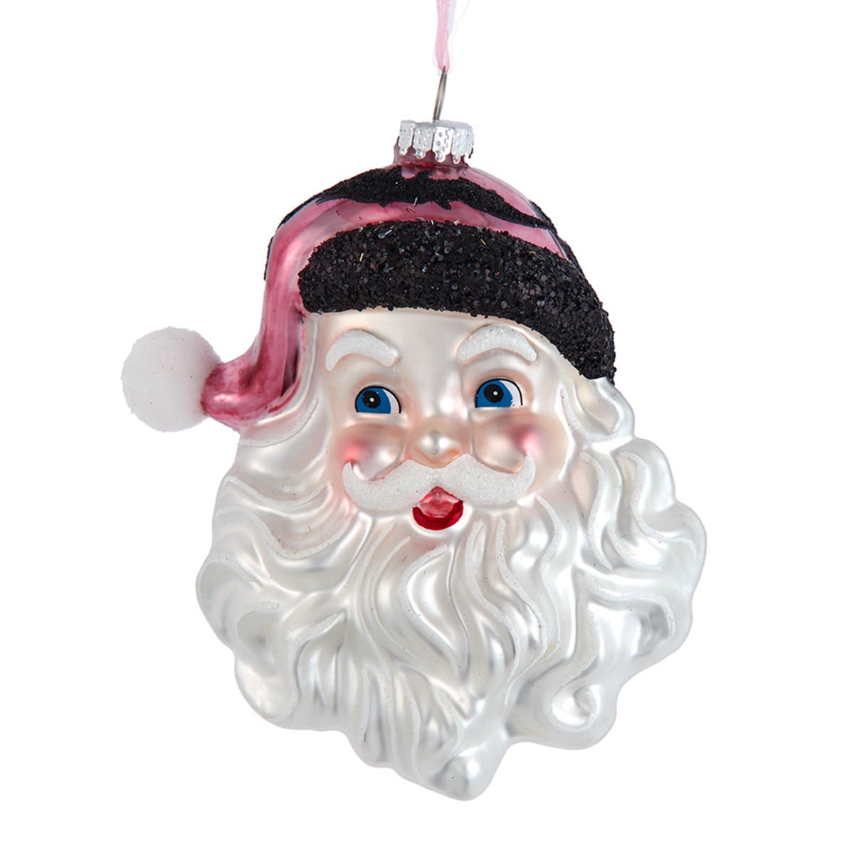 Kurt Adler kersthanger Pink Santa Head