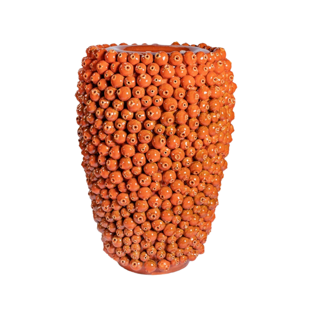 Des Pots Vaas groot granaatappel oranje 78 x 56 cm