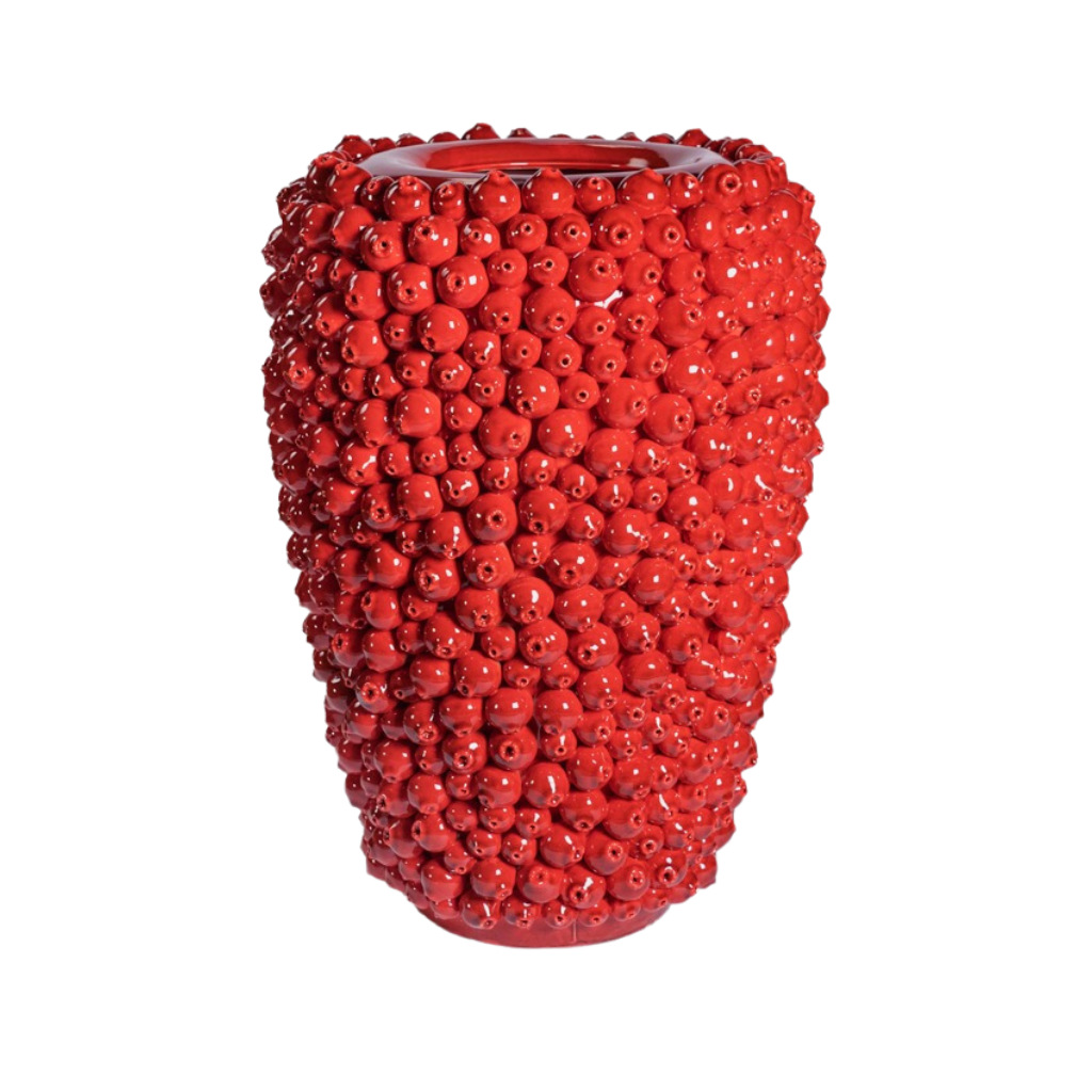 Des Pots Vaas groot granaatappel rood 78 x 56 cm