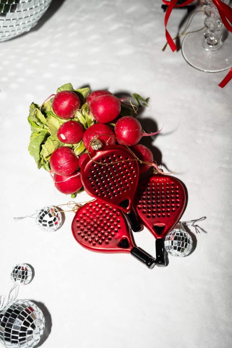 Padel Kerstbal Yup in de boom